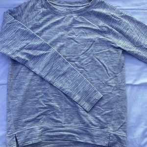 Striped long sleeve shirt.